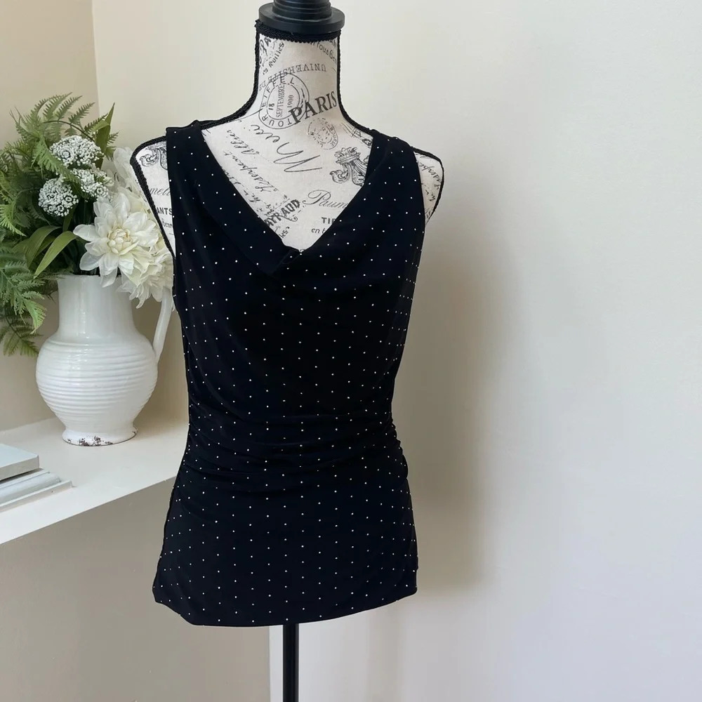 White‎ House Black Market Black Top With Sparkles - Picture 5 of 14